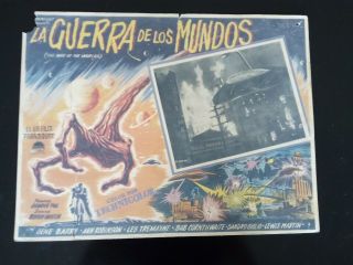 Vintage The War Of The Worlds Mexican Lobby Card (a) Vhtf