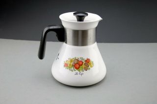 Vintage Corning Ware Spice of Life P - 106 6 Cup Filter Drip Coffee Pot with Lid 3