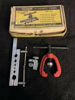 Vintage General Hardware No.  150 Flaring Tool Kit With Box Made In Usa