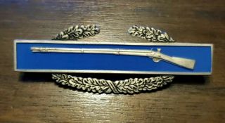 Vintage Sterling Silver Us Army Combat Infantry Badge - Full Size
