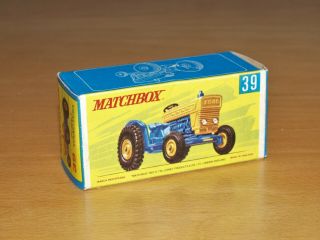 Empty Box For Vintage Matchbox Toys No.  39 Ford Tractor Box Only