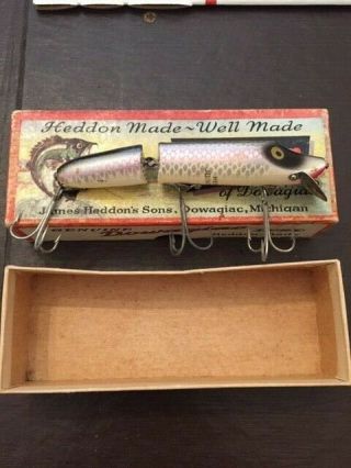 Antique Vintage Heddon Jointed Vamp 7300p W/box