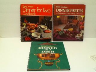 Vintage 3 Betty Crocker Cookbook Dinner In A Dash,  Dinner For 2,  Dinner Parties