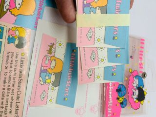 Vintage Sanrio Little Twin Stars 1976 Mini Letter Set With Envelopes And Sticker 5