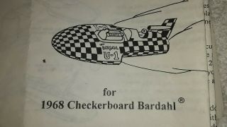Vintage 1968 Checkerboard Bardahl Motorized Hydroplane Kit