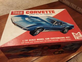 Vintage Mpc 1:20th Scale 1968 Corvette 427 Hdt Model Kit Unbuilt