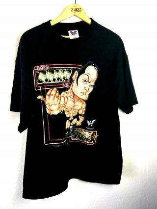 Vintage 2000 Wwf The Rock T - Shirt Size Xl