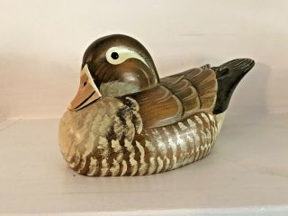 Old Vintage Folk Art Wood Duck Decoy Carving H.  S.  Andy Anderson
