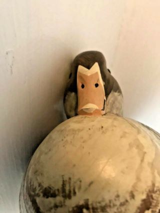 OLD Vintage FOLK ART WOOD DUCK DECOY CARVING H.  S.  Andy Anderson 6