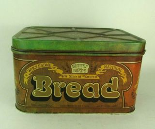 Vtg Tin Metal Bread Box Cheinco Better Baked Storage Container Kitchen Canister