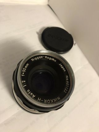 Nikkor - H Auto 50mm f/2 Non - AI lens,  Rare Vintage Nikon Kogaku With L1A Filter 2
