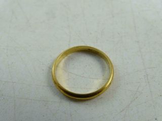 Vintage 14K Solid Yellow Gold Ladies Wedding Ring Engagement 1.  5 grams Size 6 3