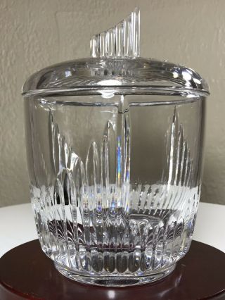 Vintage - Royal Crystal Rock Footed Lidded Candy Dish Bowl Italy Art Deco