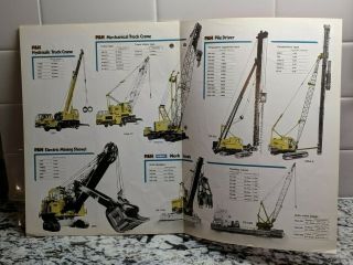 Vintage P&H Kobelco Construction & Mining Equipment Shovel Truck Crane Brochure 3