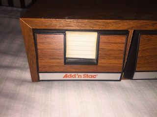 Vintage Wood Tape Cassette Holder Very From The 80’s Holds 42 Tapes 4