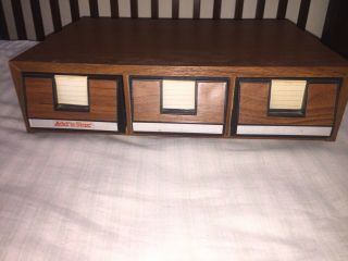 Vintage Wood Tape Cassette Holder Very From The 80’s Holds 42 Tapes 5