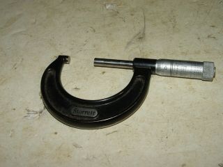 Estate Vintage Machinist Toolmaker Starrett No 436 1 - 2 " Micrometer Tool