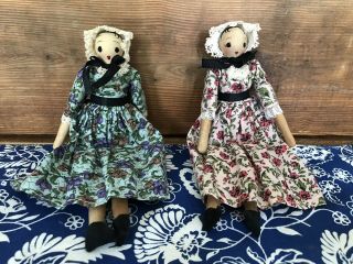 Vintage Shackman 8 " Early American Wooden Dolls W/ Box