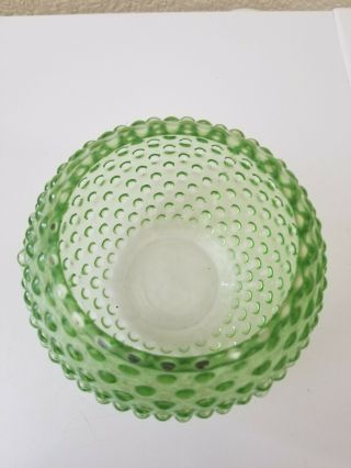 Vintage fenton green hobnail vase 2