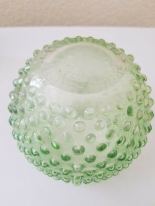 Vintage fenton green hobnail vase 3