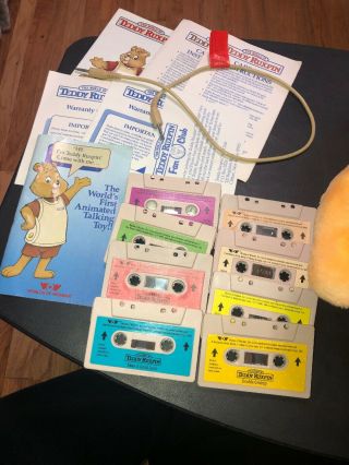 TEDDY RUXPIN & GRUBBY 7 Tapes Fan Club Card & More Vintage 2