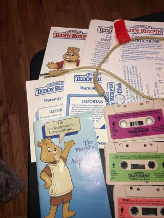 TEDDY RUXPIN & GRUBBY 7 Tapes Fan Club Card & More Vintage 4