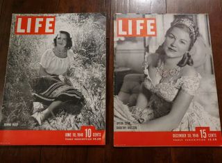 2 Life Magazines 1946 Its A Wonderful Life Vintage Donna Reed.  Both Good