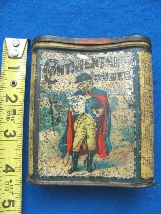 Vintage Continental Cubes Tobacco Pocket Tin