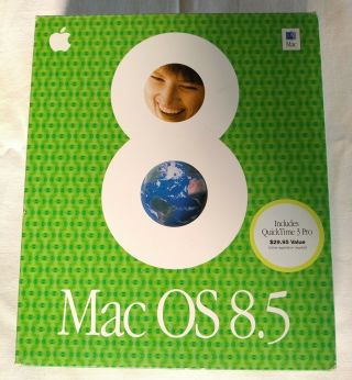 Mac Os 8.  5 Vintage Apple Operating System Software,  Complete In Big Box
