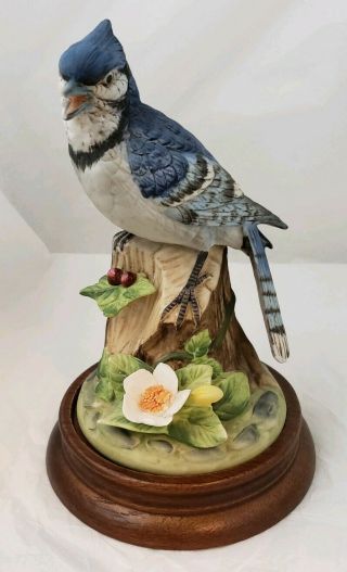Vintage Gorham Japan Gallery Of The Birds Figurine - Blue Jay