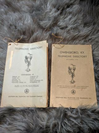 Vintage Bundle Owensboro Kentucky Telephone Directory 1948 1950 Paper