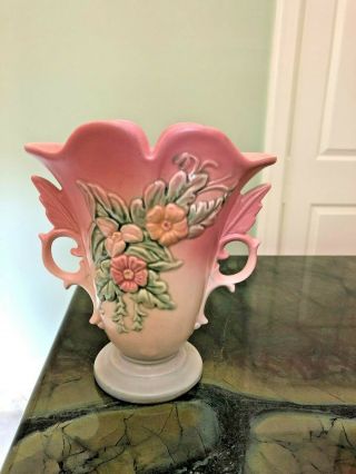 Vintage Hull Art Pottery 2 Handled Vase W - 9 8 1/2 " Wildflower Pattern