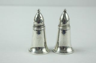 Vintage Crown Sterling Silver Weighted Salt And Pepper Shakers 3.  25 "