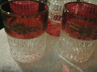 vintage crystal double old fashioned on the rocks glass tumbler bohemian czech 4