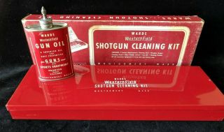 Vintage Nos Wards Western Field Gun Oil Can - Lead Spout - Cleaning Kit