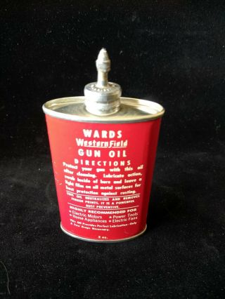 Vintage NOS Wards Western Field Gun Oil Can - Lead Spout - Cleaning Kit 4