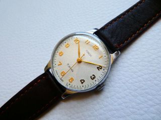 Very rare Vintage 1MY3 POBEDA Men ' s dress watch from the 1960 ' s years 7