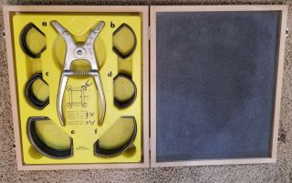 Vintage Ulmia Miter Clamp Set In Wooden Box Complete
