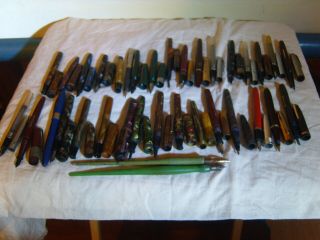Assortment Of Vintage Fountain Pens And Nib Pens