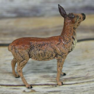 3 Vintage Putz Lead Metal Reindeer Deer Stag Figurines Germany Christmas 7