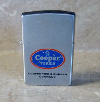 Vintage Zippo Cigarette Lighter With Cooper Tire Advertising