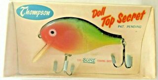 Vintage Thompson Doll Top Secret Ts 35 - Gs Fishing Lure