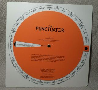The Punctuator Wheel Grammer Horace Critchlow Vintage 1977 Teaching Aid