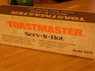 Vintage Toastmaster Serv - It - Hot Heat Lamp Model 6570 Food Warmer 4