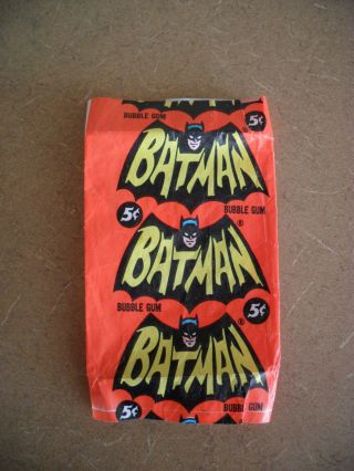 Vintage 1966 Topps Batman Trading Cards 5 Cent Wrapper