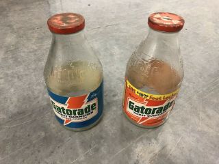 2 Pack Vintage Gatorade Drink Glass Sports Bottle 1989 And 1992