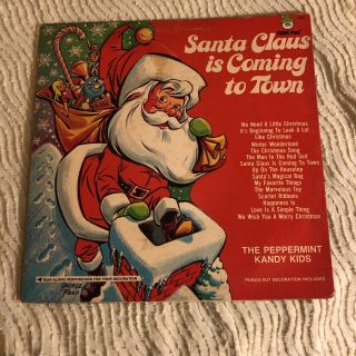 Vintage Santa Claus Is Coming To Town Christmas Vinyl Lp Album
