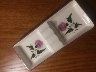 Continental Us Vintage Stangl Pottery Thistle Ashtray Relish