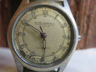 Vintage Acme Watch Co Incabloc Mens Wrist Watch Parts Repair Rp6
