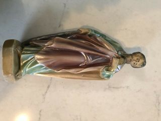 Vintage Catholic St.  Jude Chalkware Statue Religious Relic 4